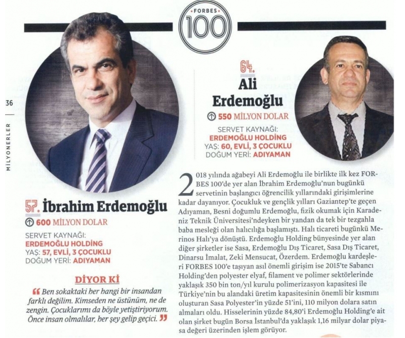 The Source of İbrahim Erdemoğlu and Ali Erdemoğlu Wealth